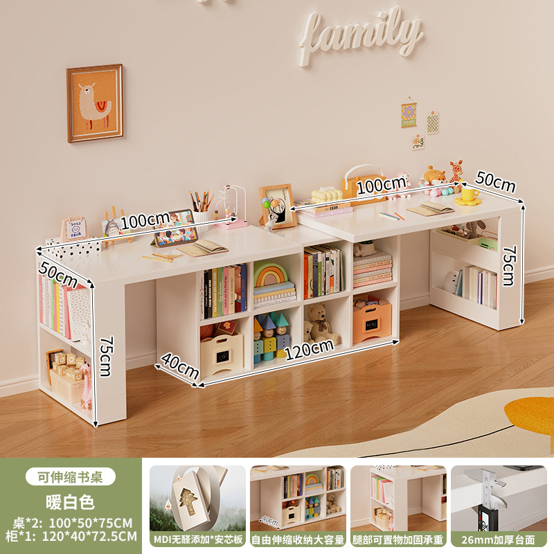Escritorio de madera maciza para niños