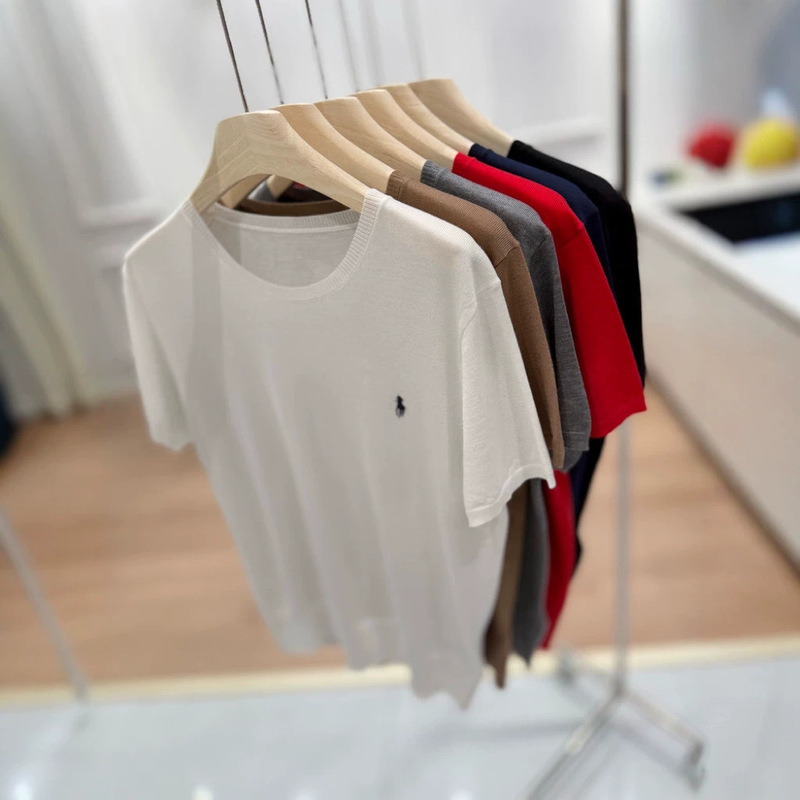 26 In-Stock Ralph Lauren Polo Knit Short-Sleeve Stylish Round-Neck Versatile Classic Basic Knit Shirt