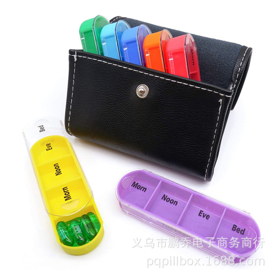 Hogar 28 rejilla 7 días a la semana gran capacidad conveniente caja de la medicina sub-embalaje cajón PP plástico sellado a prueba de humedad caja de almacenamiento