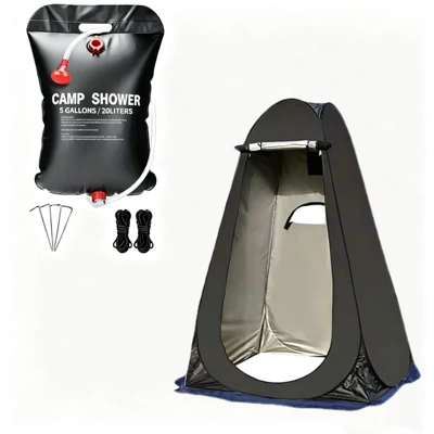 Fishing Tent, Thermal Tent, Avtomobil dam çadırları - 3-window-black-20l-shower-bag-single-size-1212-19m