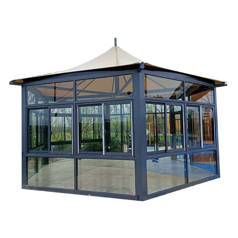 Parque al aire libre montado paisaje habitación móvil estructura de acero casa cabina de ventas móvil B & B punto escénico pabellón de visualización