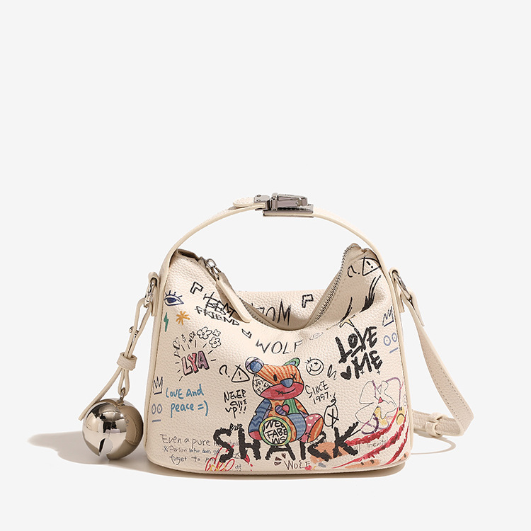 bear bag new fashion versatile cute handbag shoulder messenger bag_voghion.com