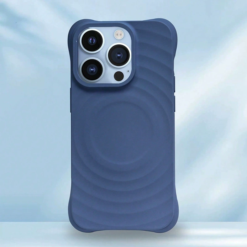 Силиконовый кейс для телефона (совместимо с Apple) для iPhone 16 Pro — 3D текстурированный магнитный дизайн, ударопрочный