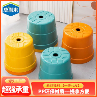 Learning] Casual Shoe Changing Stool, Home Kidsren's Stool, Thickeneded Non-Slip Textured Small Bench, Home Bathroom Stool, Round Stool