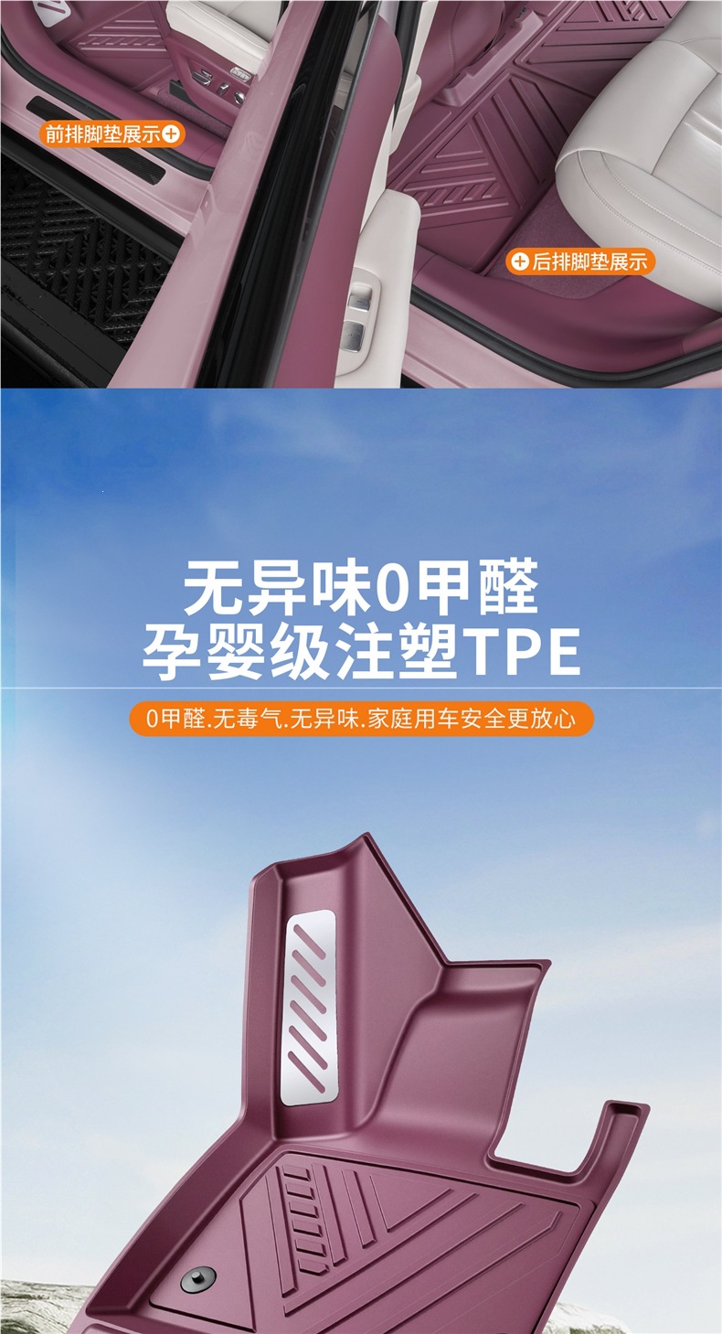 Suitable for Xiaomi YU7 car floor mats, TPE full-coverage starry sky carpet, special floor mats, trunk mat, interior accessories