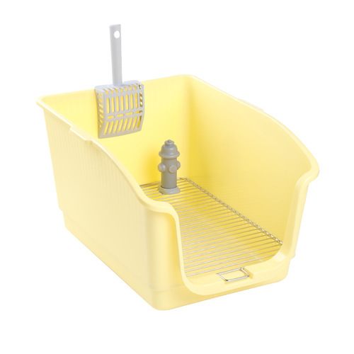 Wall-mounted dog toilet with stainless steel non-slip litter pan for small and medium-sized dogs, raised dog toilet, pet supplies