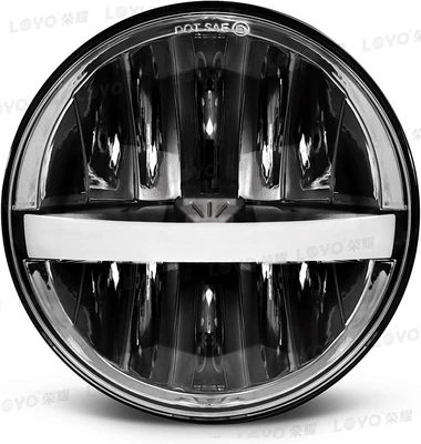 5.75inch Harley Front Headlight Led Modified Headlight 30W Harley Motorcycle Modified Headlight High and Low Beam Manufacturer (Motorcycle headlights, headlights) - black