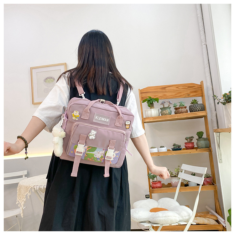 Book bag, handbag, canvas bag, large-capacity crossbody bag for girls, single-shoulder bag for primary school students, tutorial bag for classes, tutoring undefined