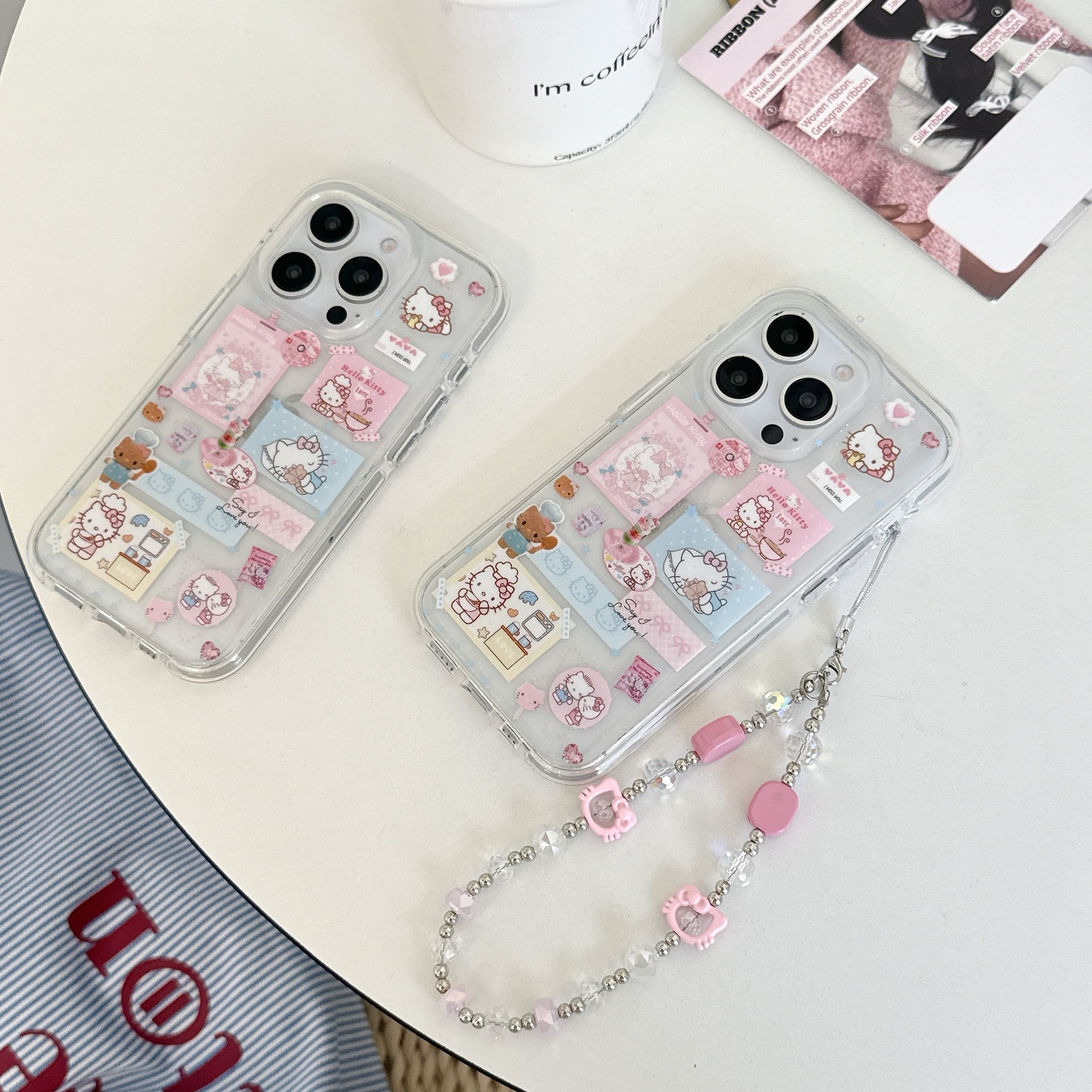 Dibujos animados lindo gato KT adecuado para Apple 16ProMax funda para teléfono móvil 15Pro nuevo 14/13 celebridad de Internet 15PM chica