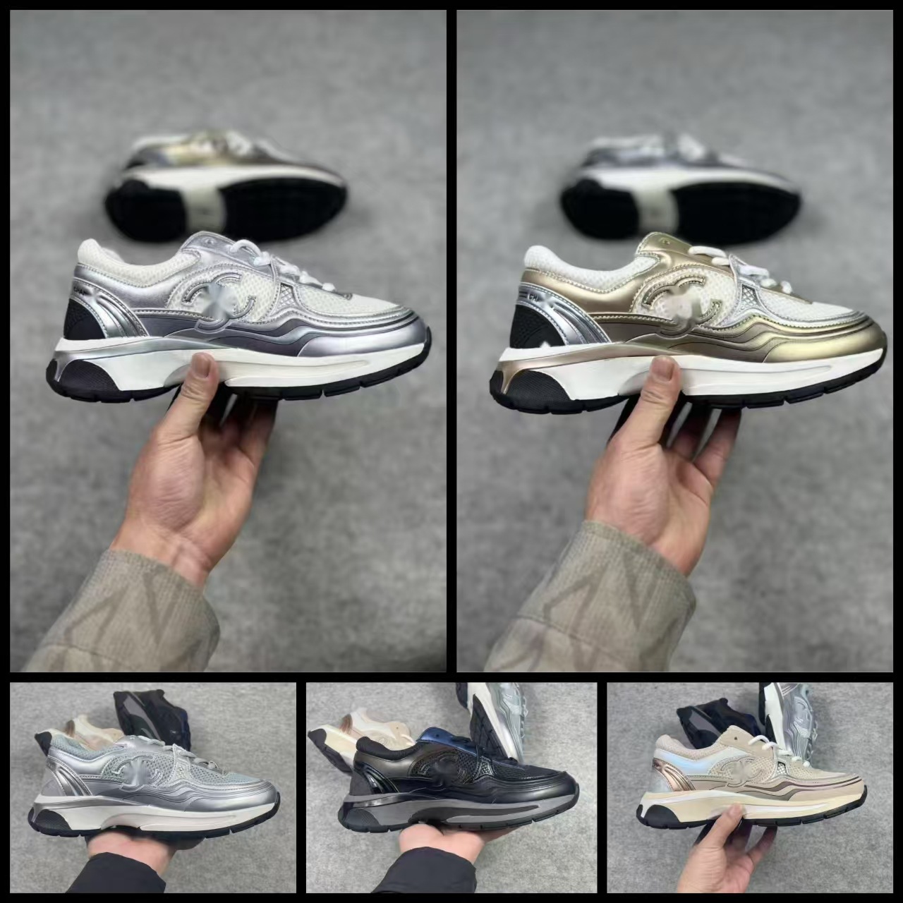 European and American cross-border Chanel-style Yinqiaodawang sports dad shoes, fashionable and versatile couple's casual shoes from Putian