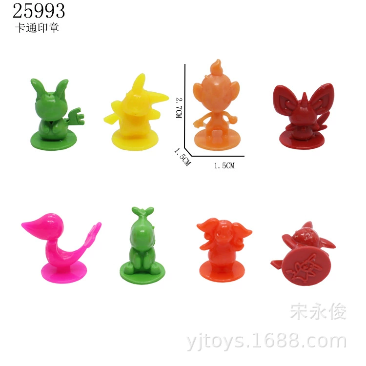 Штамп с изображением мультяшного животного, модель 2,7 см