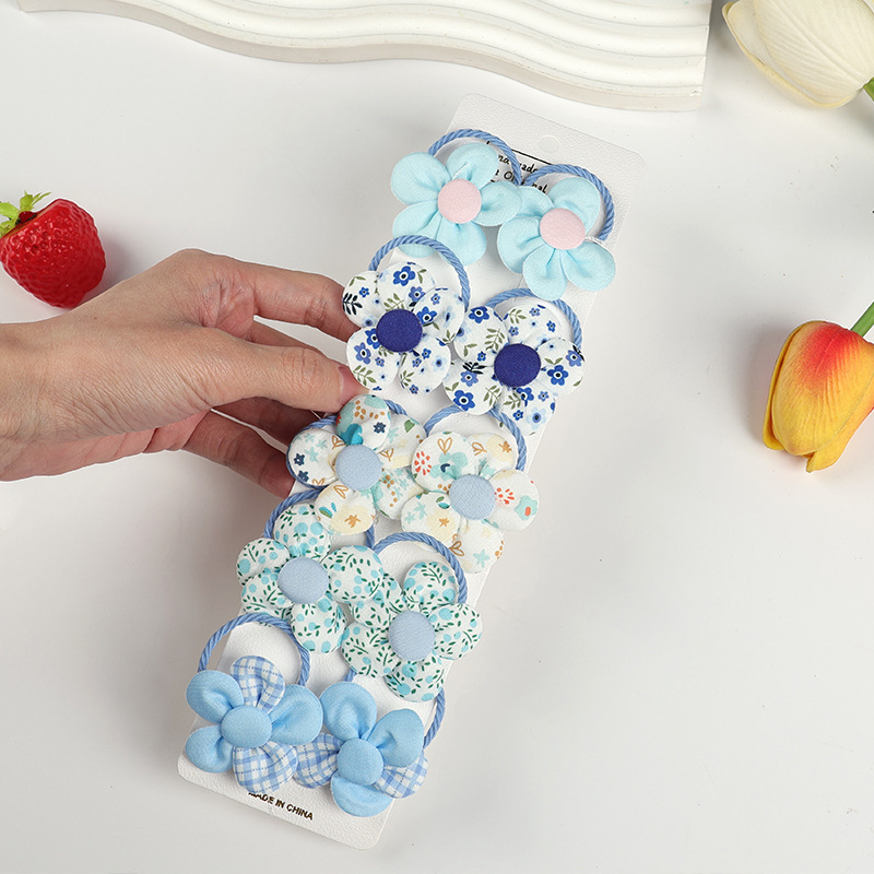 儿童花朵发圈高颜值不伤发橡皮筋小女孩扎头发弹性好头绳女童发夹