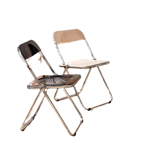 透明椅子亚克力折叠椅ins风网红拍照椅现代简约家用餐椅化妆凳子