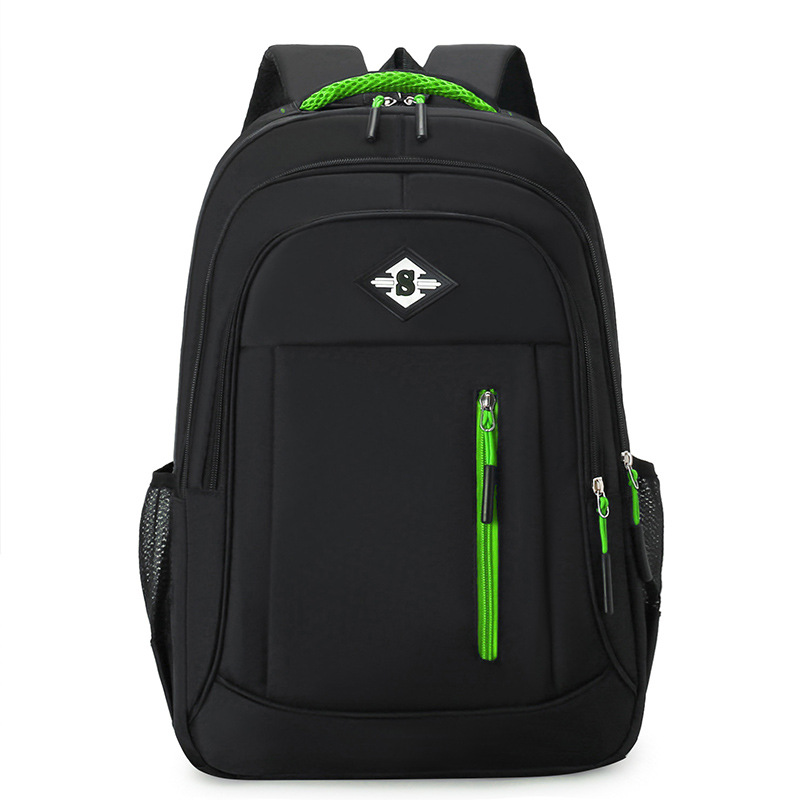 Bolsa para computadora de nailon de negocios para hombres con carga USB, mochila de gran capacidad, reducción de carga al aire libre, mochila escolar para estudiantes de secundaria