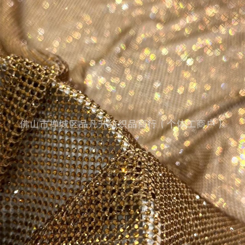 Fabricantes de tela de diamante caliente de alta densidad de 6 imitación de diamante australiano moda cena espectáculo de fiesta vestido de tela