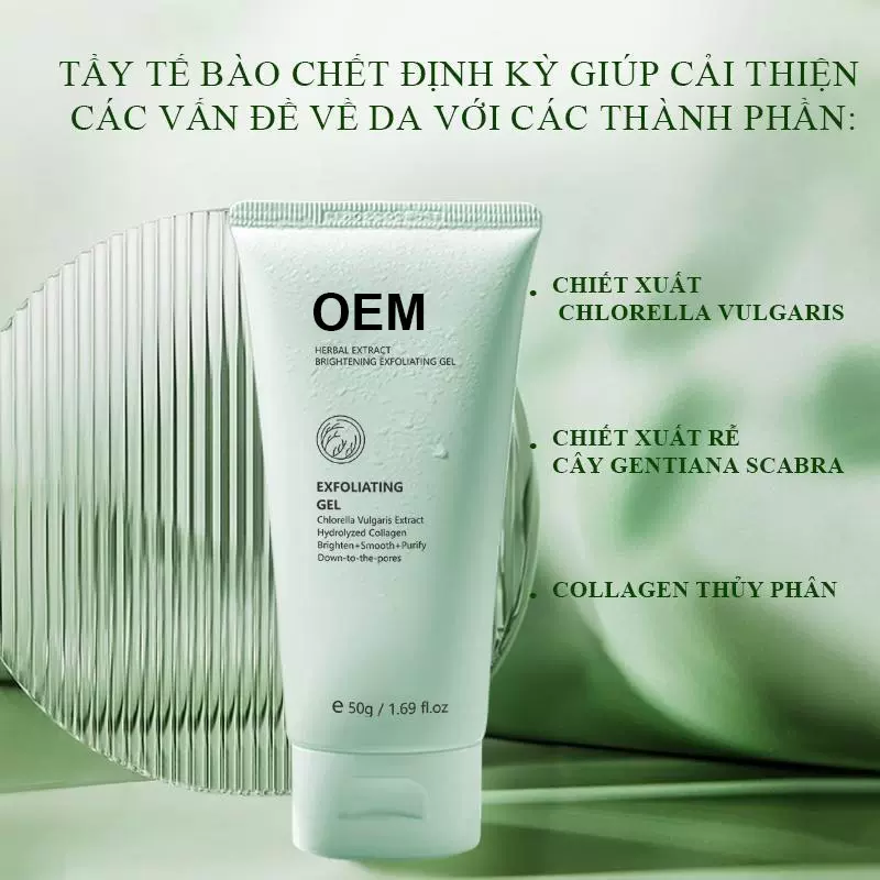 草本去角质啫喱跨境Exfoliate Jelly外贸亚马逊tk爆款面霜凝胶50g