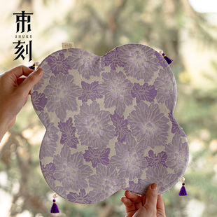 Luxurious Cat Design Tea Mat Set with Embroidery, Tea Table Runner, Dry Bubble Mat for One Person