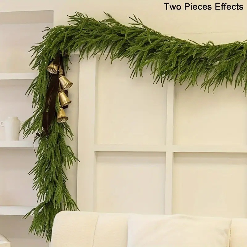 アマゾンクリスマスガーランド装飾素材松とケヤキ籐PE松葉クリスマス装飾模擬籐卸売|undefined
