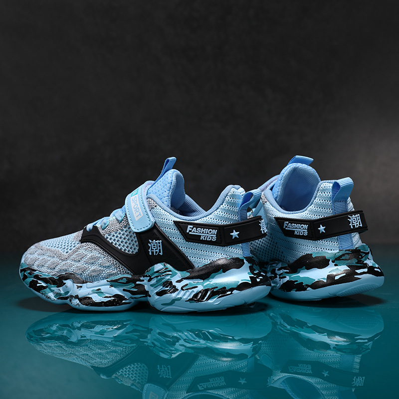 Zapatillas Deportivas de Doble Malla para Niños de Malla y MD, Transpirables, Antideslizantes