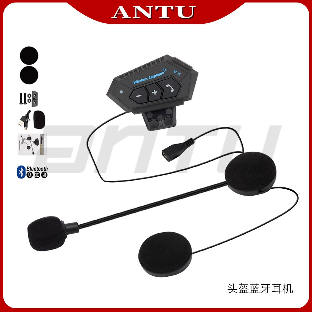 Беспроводная Bluetooth-гарнитура для мотоциклетного шлема с функцией громкой связи, музыкального плеера и интеркома для междугородних звонков