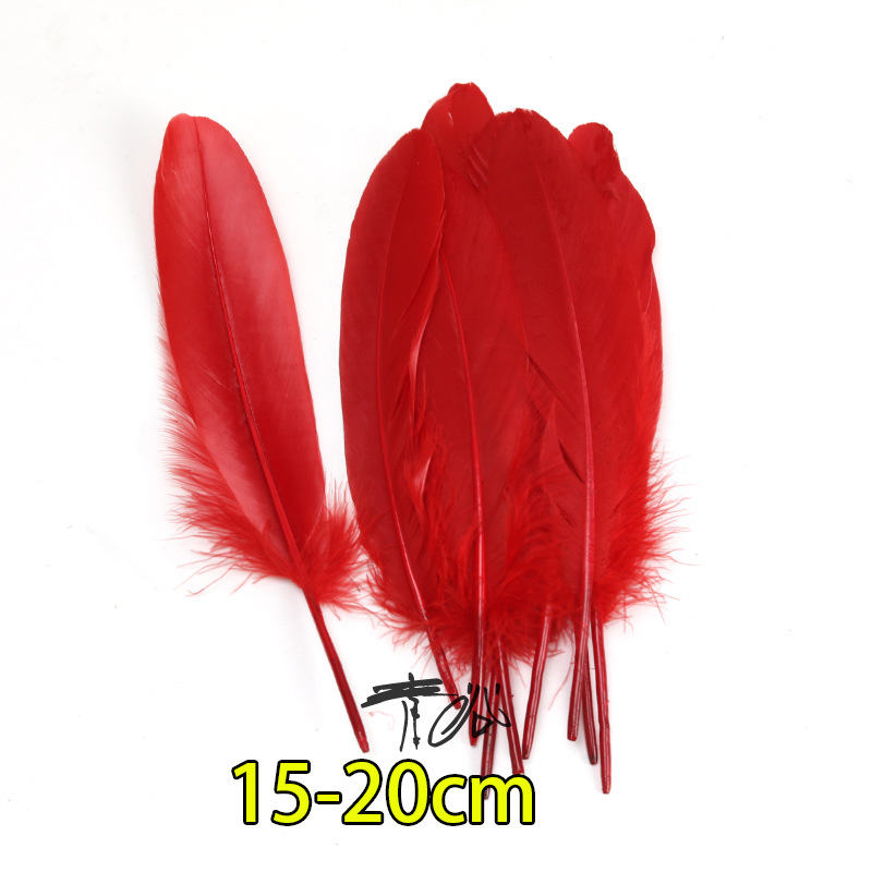 Fábrica directa pequeña serie de plumas rojas DIY accesorios accesorios de artesanía ropa accesorios escenario plumas