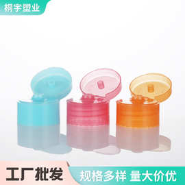 厂家批发20/24/410塑料光面翻盖 洗发水瓶盖 化妆品多色翻盖子