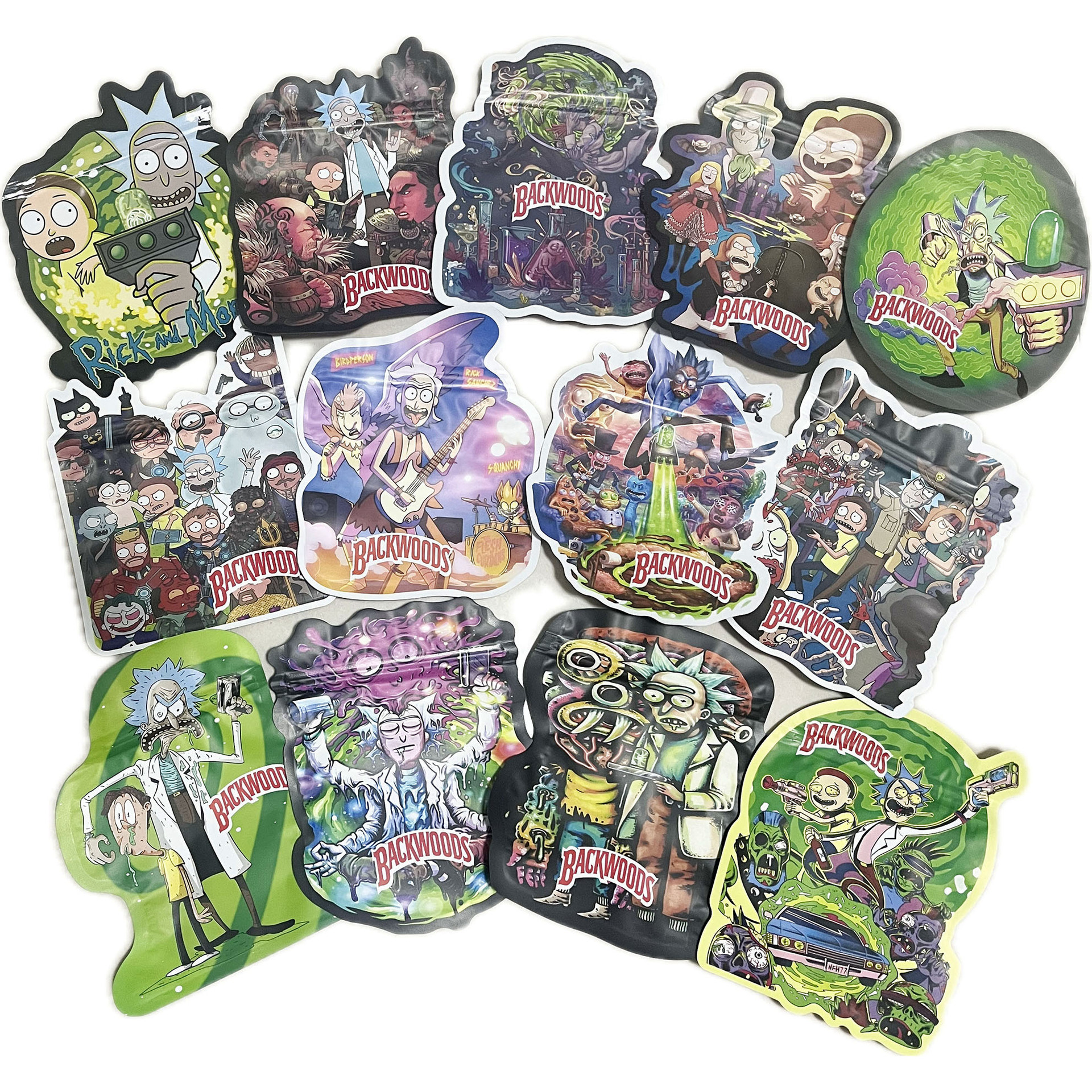 100个1包新款跨境异形袋镭射自封袋拉链袋包装袋新奇派对用