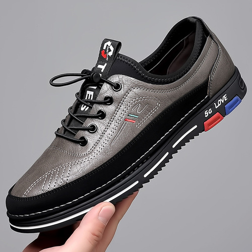 Spring and Autumn Men's Casual Leather Shoes Genuine Leather Men's Shoes Versatile Fashion Leather Shoes for Men 45 Extra Large 50
