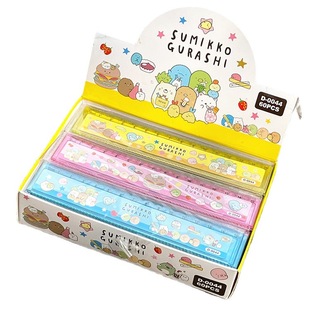 Cartoon Corner Bio 15cm Ruler Primary School Children's Learning Supplies Stationery Wave Ruler Wholesale