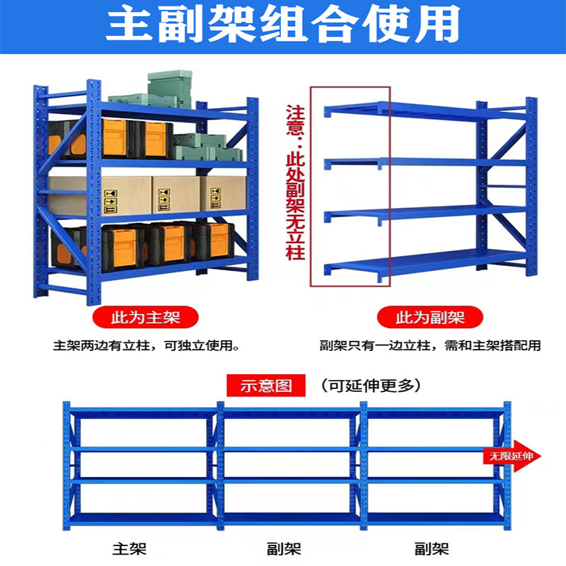 仓储货架置物架仓库轻型重型多层物架快递家用铁架子防锈耐用|undefined