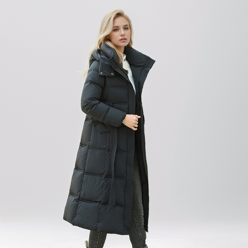 Women's Winter Coat Thickened Warm Cotton Jacket With Waist Detail_voghion.com