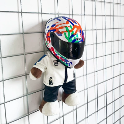 Motosiklet dəbilqələri – Box Decoration Rally Bear - height-28cm-khaki-white-bearagv-palm-upgraded-tail-wing