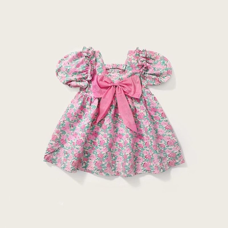 2023 new girls dress summer western style girl baby summer clothes children's summer princess skirt