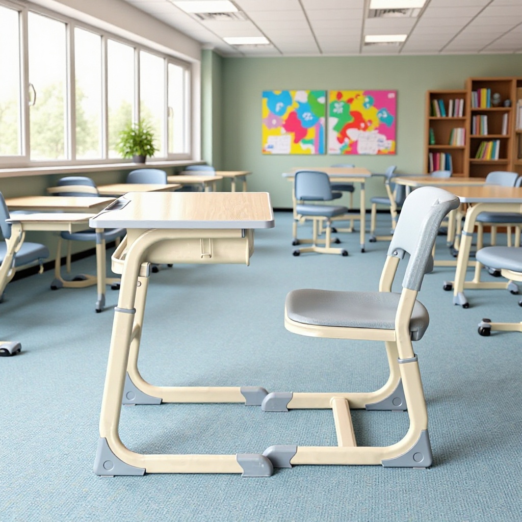 Single student desks and chairs children's desks for primary and secondary school students lifting training tutoring study desks school desks and chairs manufacturers