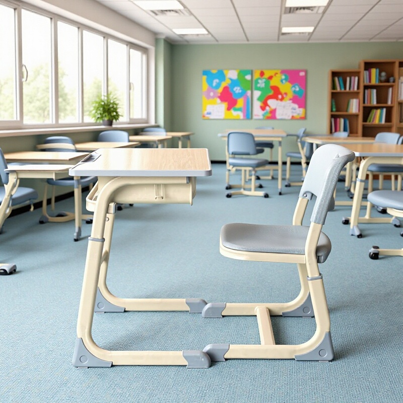 Single student desks and chairs children's desks for primary and secondary school students lifting training tutoring study desks school desks and chairs manufacturers