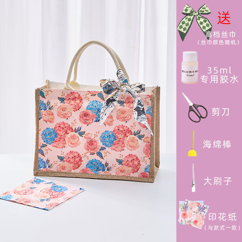 手工diy蝶古巴特包材料包帆布包帆布袋创意制作手绘礼物团建沙龙|undefined