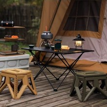 工厂新款户外V型腿桌子露营便携可折叠野餐休闲沙滩团建野餐桌