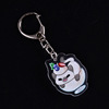 Acrylic cartoon keychain with zipper