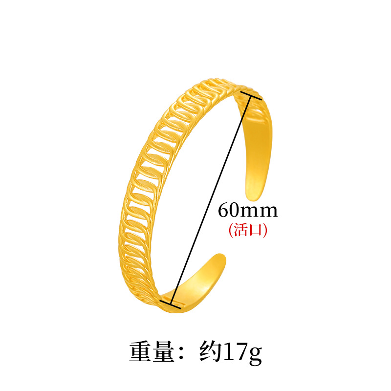 Nuevo estilo nacional pulsera de hilo abierto anillo hebilla pulsera luz nicho de lujo abierto pulsera de diseño simple de las mujeres