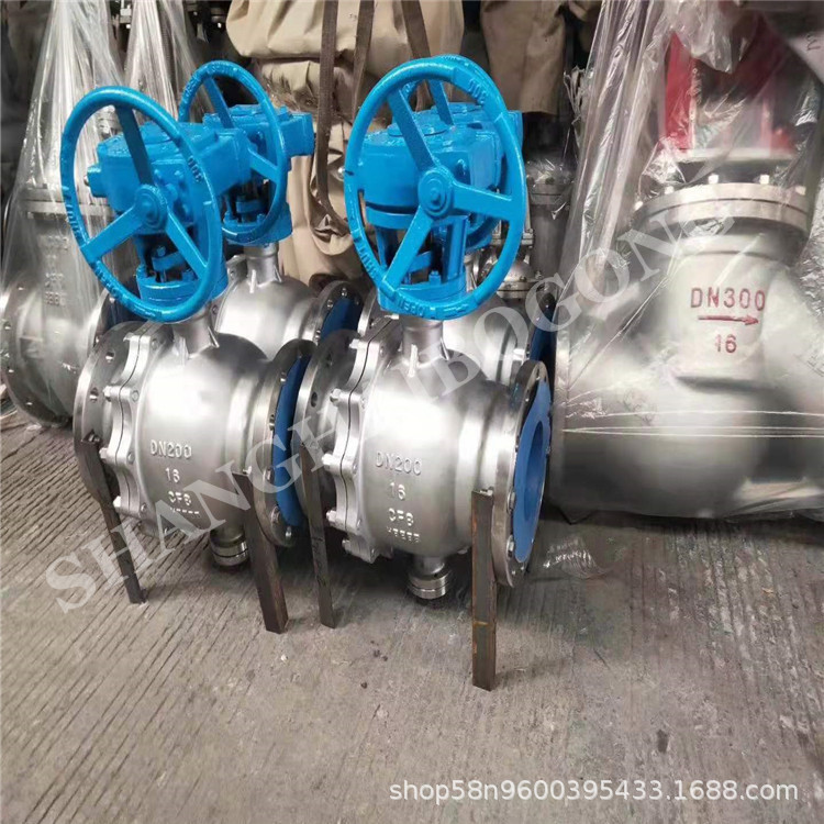 涡轮固定式球阀 Q347F-10R 大口径软密封固定式球阀 三片式球阀