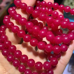 Wholesale Natural Ruby Bracelet with Burning Optimization Treatment No Miscellaneous No Cracking Water Smooth Ruby