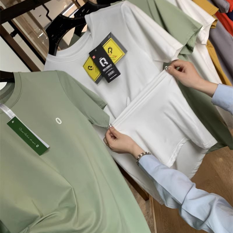 2025 Summer New Short-Sleeved T-Shirt for Men, Breathable, Quick-Drying, Cool-Feeling, Basic Casual Round-Neck T-Shirt for Men