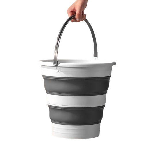 Amazon Collapsible Bucket Outdoor Camping Picnic Portable Foldable Water Bucket Large Outdoor Silicone Handheld Bucket
