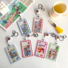伸缩透明卡套动漫角色玩具总动员门禁卡交通卡羊城通学生卡挂脖扣