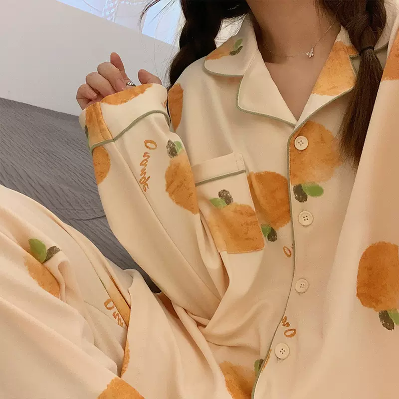 森系睡衣女春秋季高级感长袖长裤网红田园风可外穿女士家居服套装