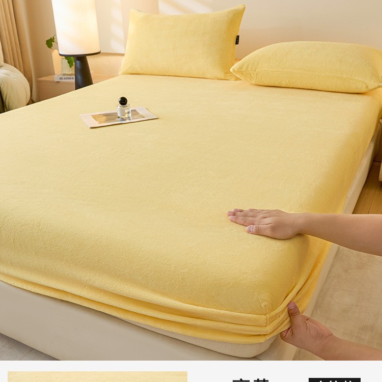 Leche cama de terciopelo 2026 nuevo invierno más terciopelo espeso brida de coral cama de terciopelo sábanas colchón cubierta protectora