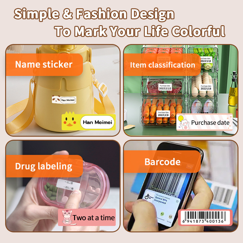 Cross-border Amazon hot-selling P15 home mini small handheld portable Bluetooth price tag printer