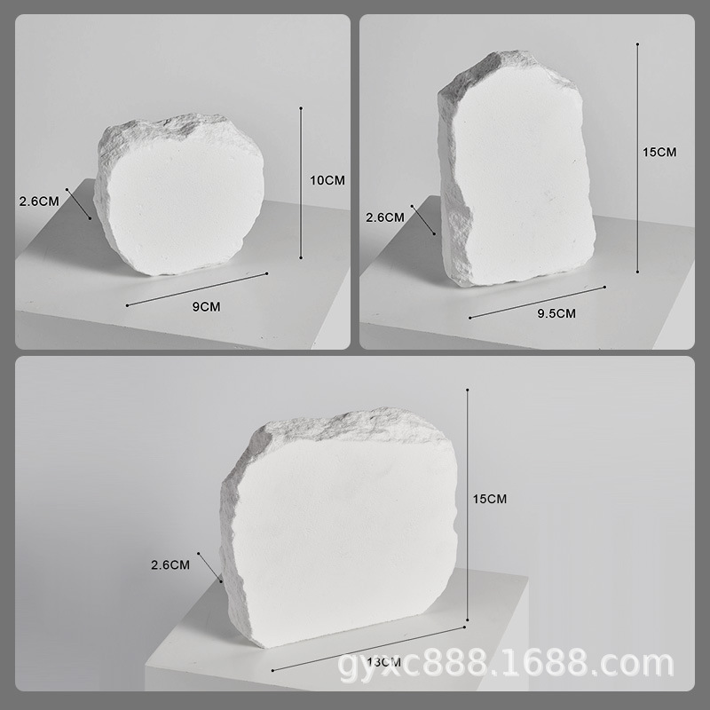 Estilo nórdico blanco irregular yeso fotografía decoración props joyería al por mayor producto de la joyería fotografía de fondo