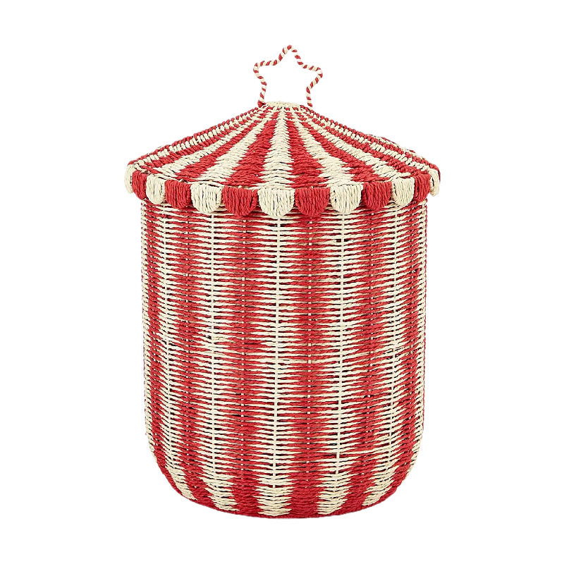 ✅Cesta de almacenamiento de piso de estilo nórdico, cesta de ropa sucia de ratán, cesta tejida, juguetes para el hogar, bocadillos, clasificación y almacenamiento de artículos diversos