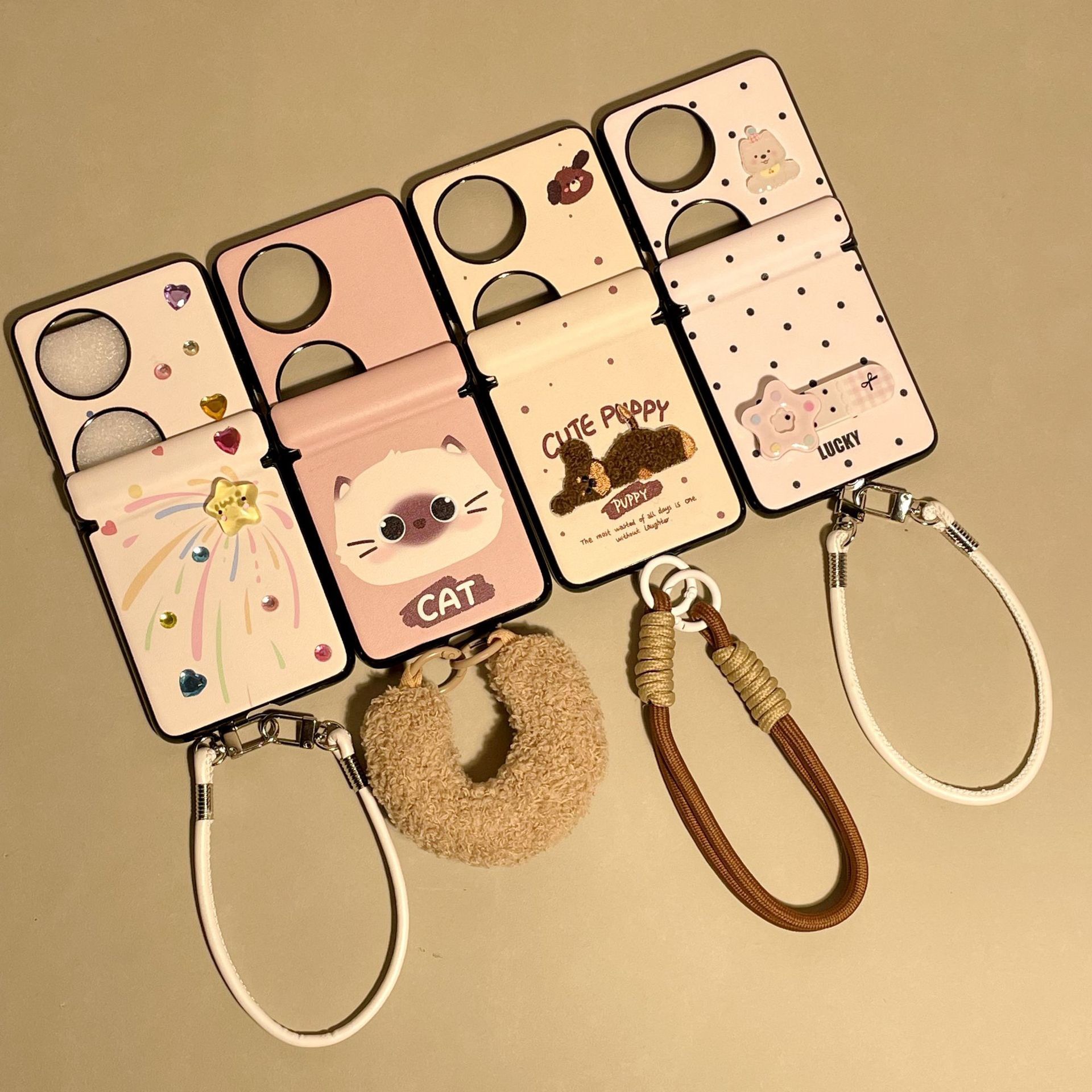 适用小华为pocket2女款手机壳简约可爱卡通mixflip日韩折叠保护套